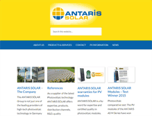 Tablet Screenshot of antaris-solar.com